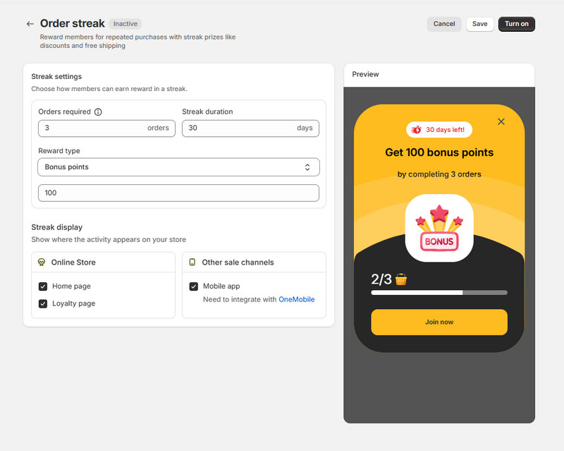 oneloyalty-order-streak-feature